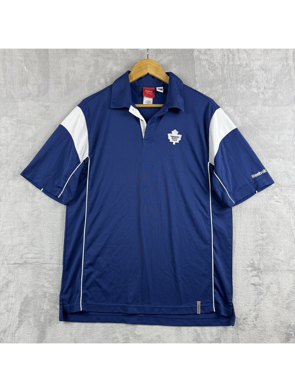 Reebok NHL Toronto Maple Leafs Face Off Polo Shirt Men S Blue Hockey Performance